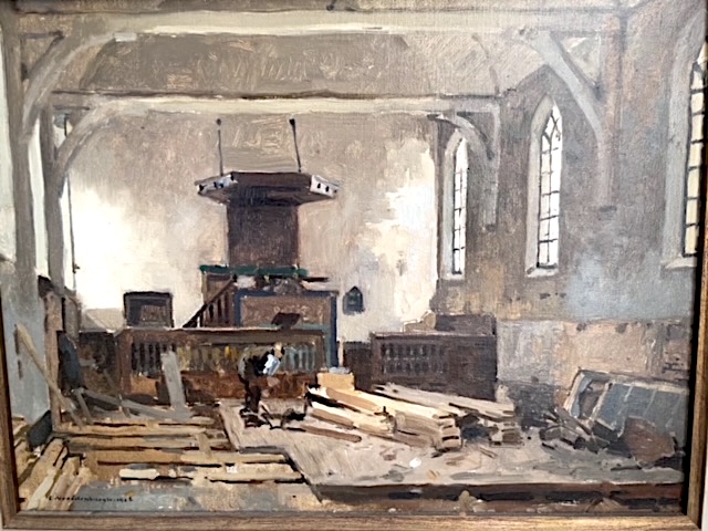 Bol an 184: Schilderij ‘restauratie Johanneskerk’ – Cornelis Vreedenburgh