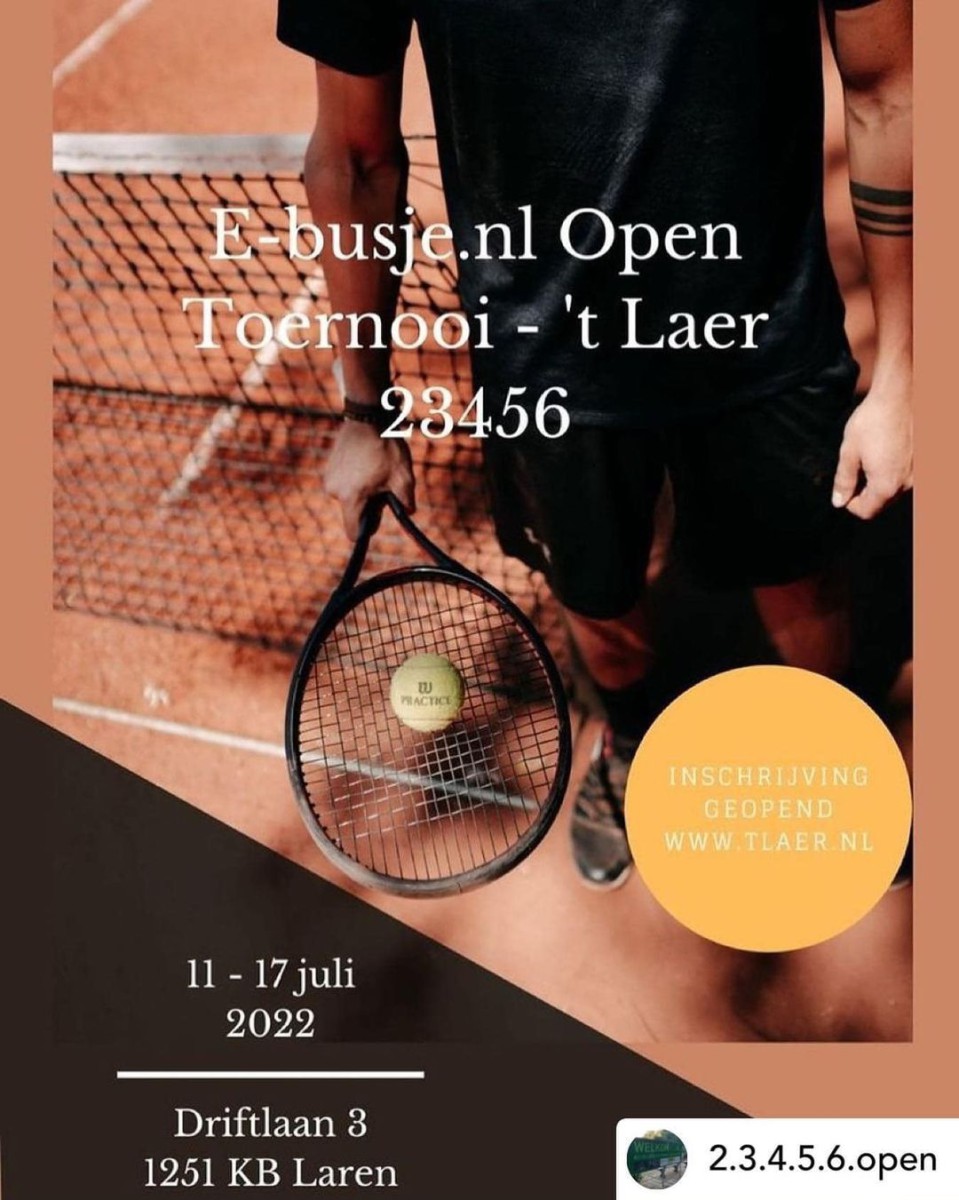 Open Toernooi tennisclub ‘t Laer