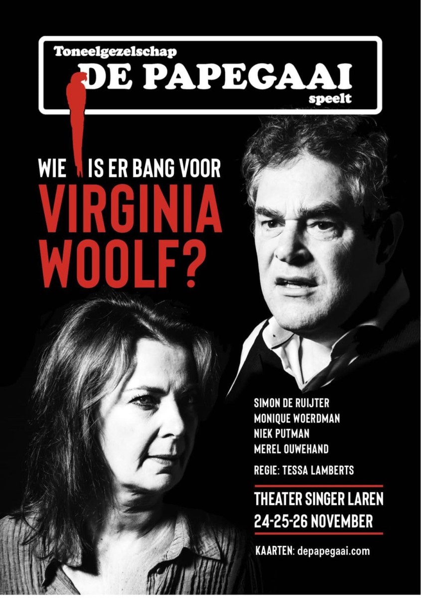 24,25 en 26 november:’Wie is er bang voor Virginia Woolf’ (kaarten)