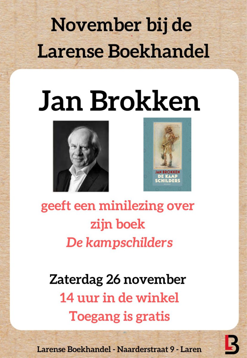 Lezing Ed Nijpels geannuleerd, Jan Brokken komt zaterdag wel naar de Larense boekhandel
