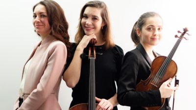 Trio RoVerde, viool, cello en piano komende zondag in Papageno Huis