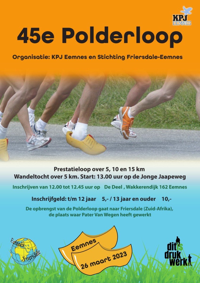 45 ste editie Polderloop door KPJ Eemnes en Stichting Friersdale