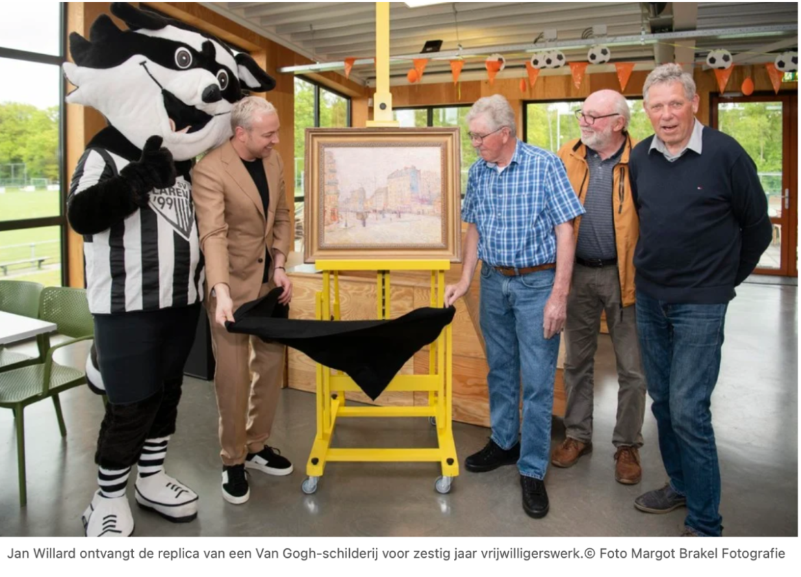 Jan (76) is zestig jaar vrijwilliger en krijgt daarvoor een ’echte’ Van Gogh