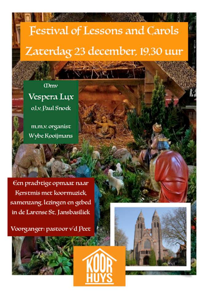 ‘Festival of lessons and carols’ in Sint Jansbasiliek