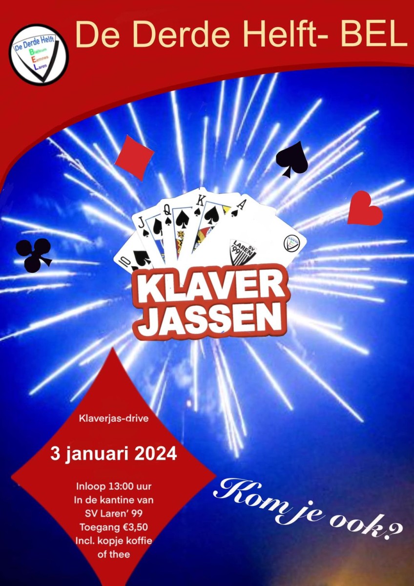 Kom je ook? Klaverjasdrive!