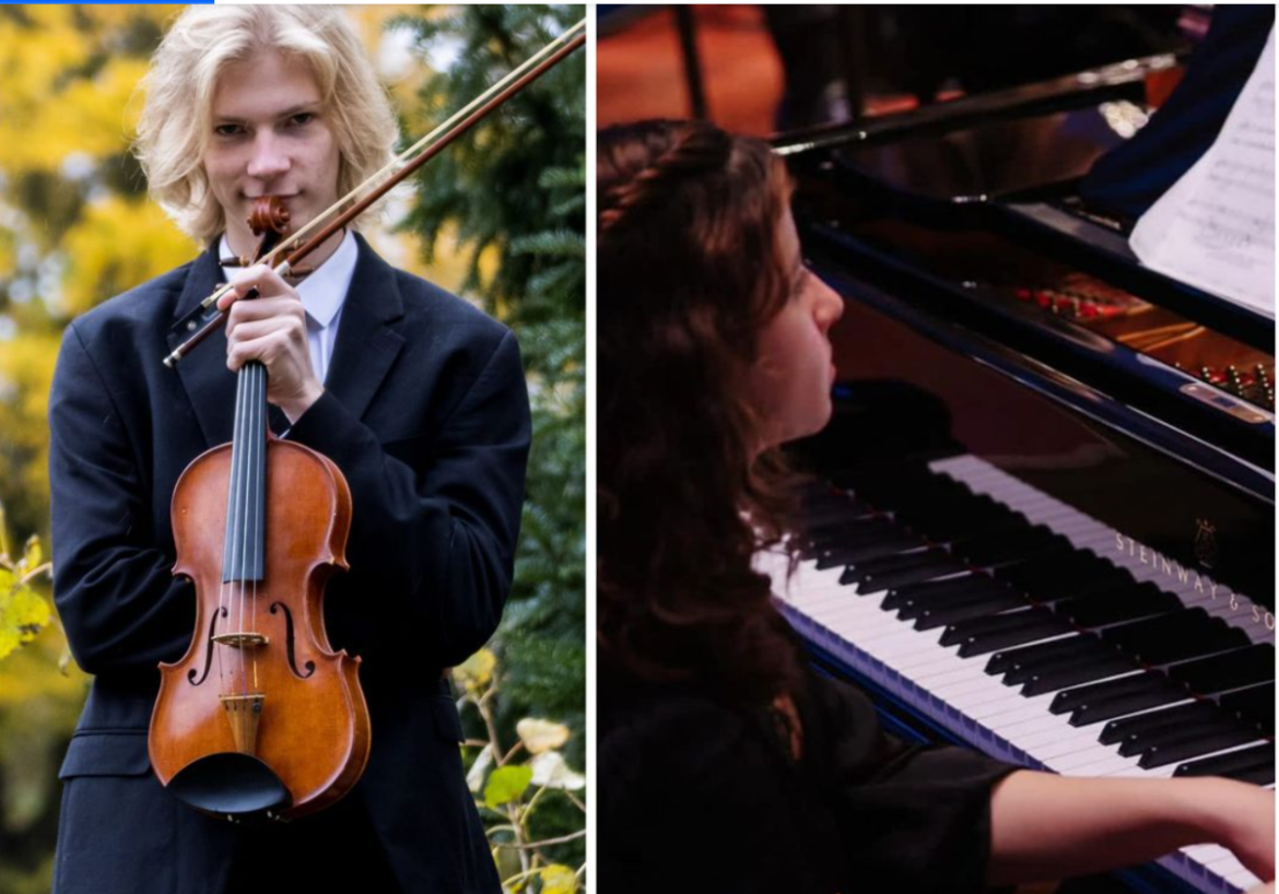 Quintijn van Heek (viool) en Ana Pereira (piano) spelen zondag tijdens Papageno-koffieconcer