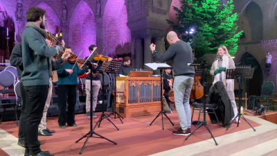 Repetitie Klassiek concert voor vanavond 20.30 uur in basiliek in volle gang