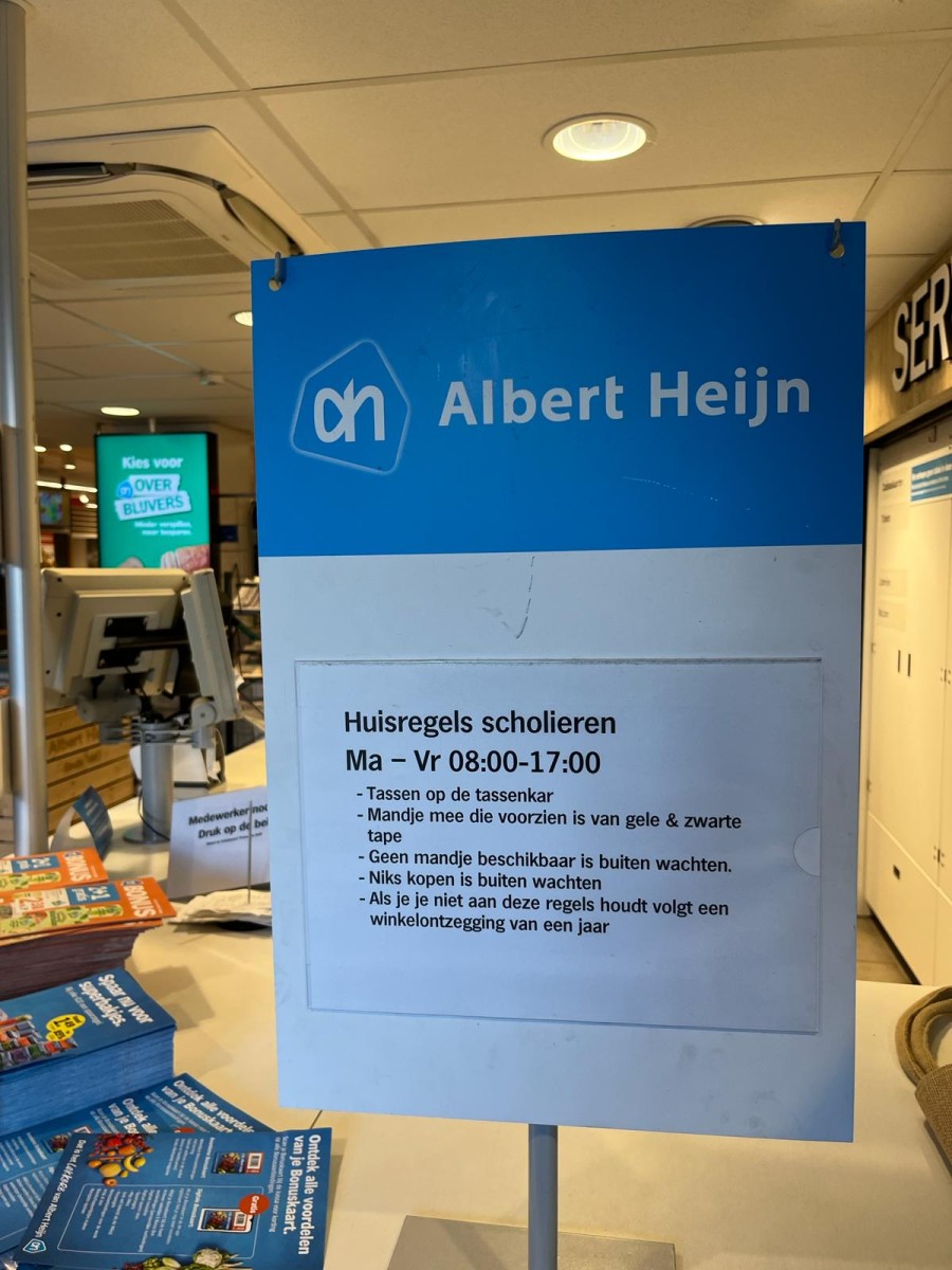 Huisregels Voor scholieren bij Albert Heijn