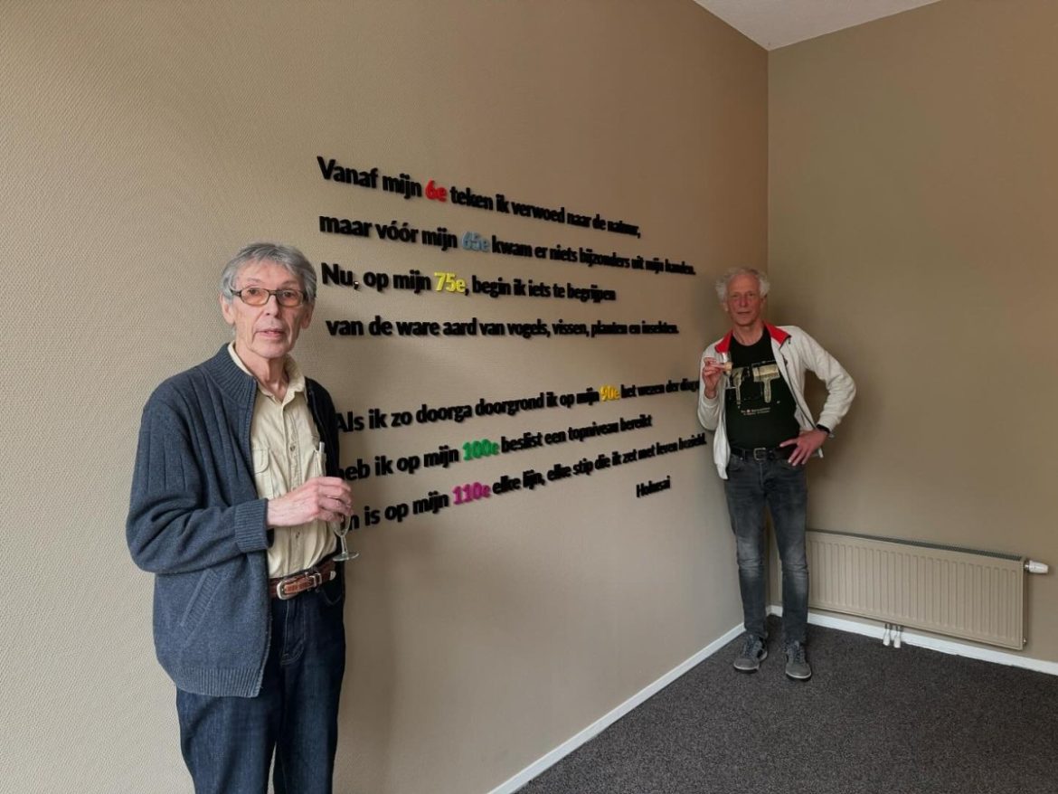 Onthulling Hokusai gedicht in Rosa Spier Huis