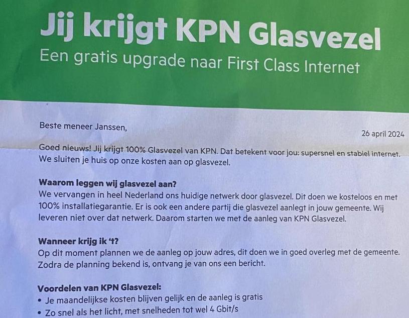 Glasvezel in Laren…