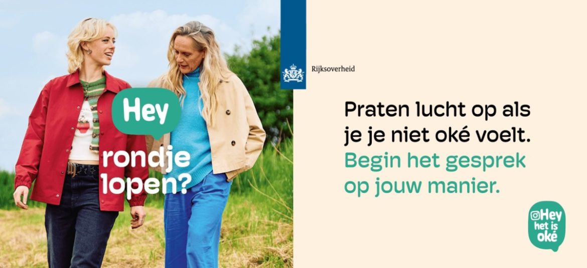 Aandacht voor mentale gezondheid: ‘Hey het is oké: praten lucht op!’