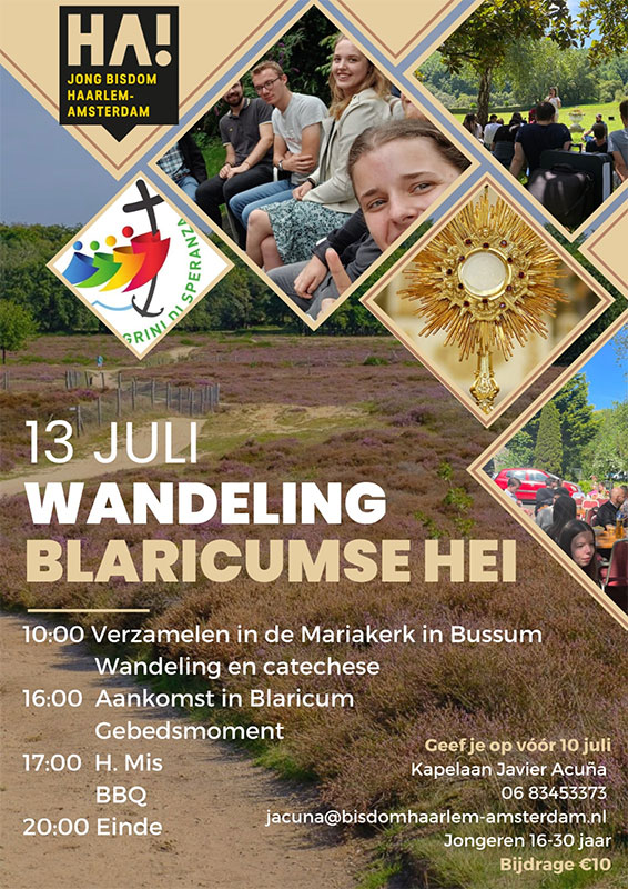 Jong bisdom Haarlem-Amsterdam organiseert spirituele wandeling op Blaricumse hei