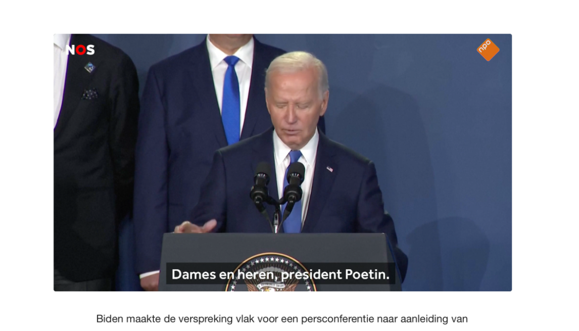 Biden in de fout:  Zelensky noemt hij ‘Poetin’