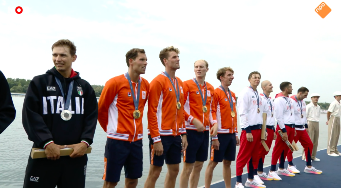 Eerste goud voor Team NL: dubbel vier roeien