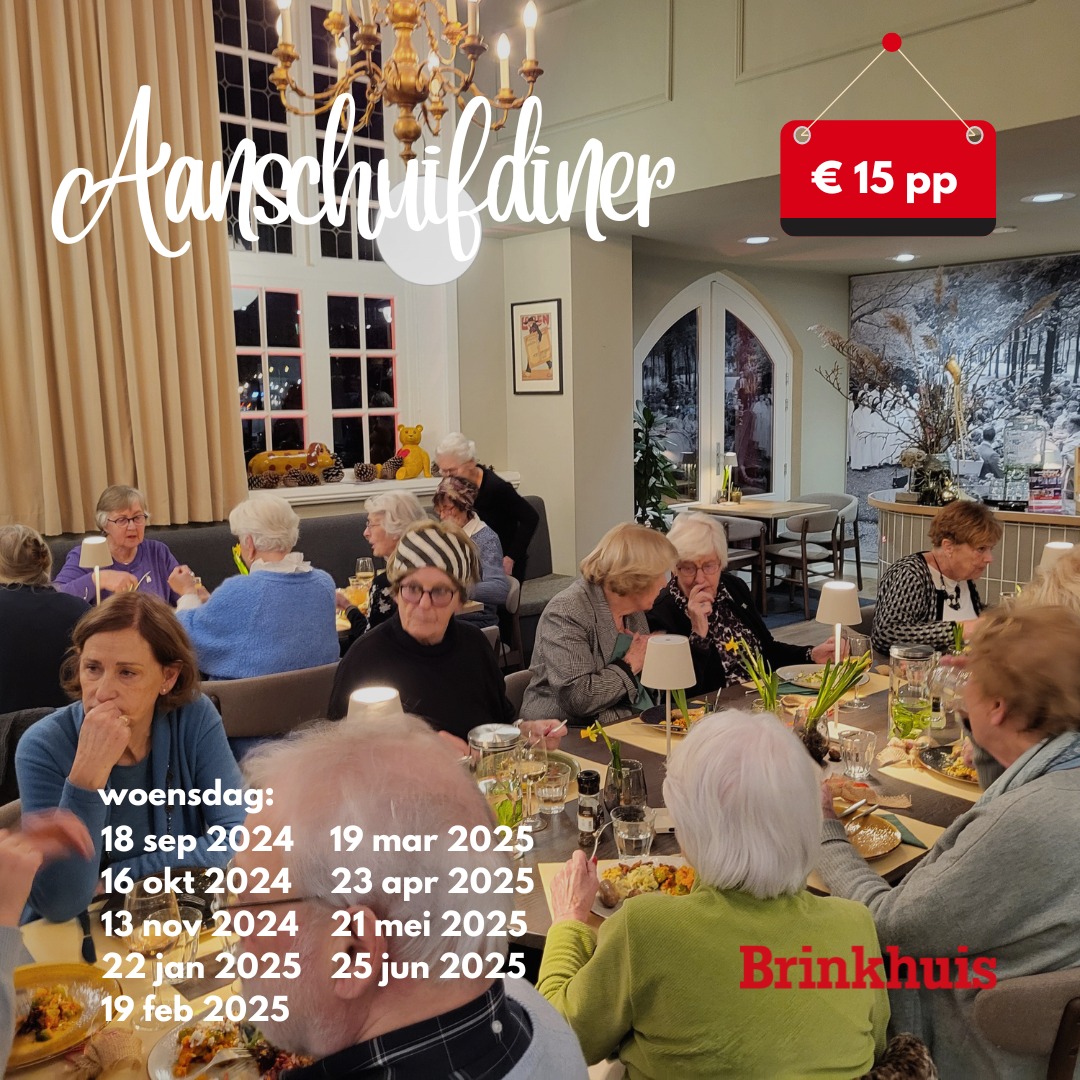 Het maandelijkse Aanschuifdiner in het Brinkhuis