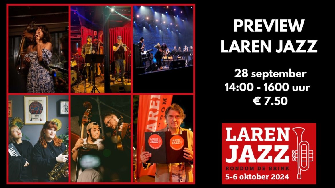 Preview Laren Jazz 28 september