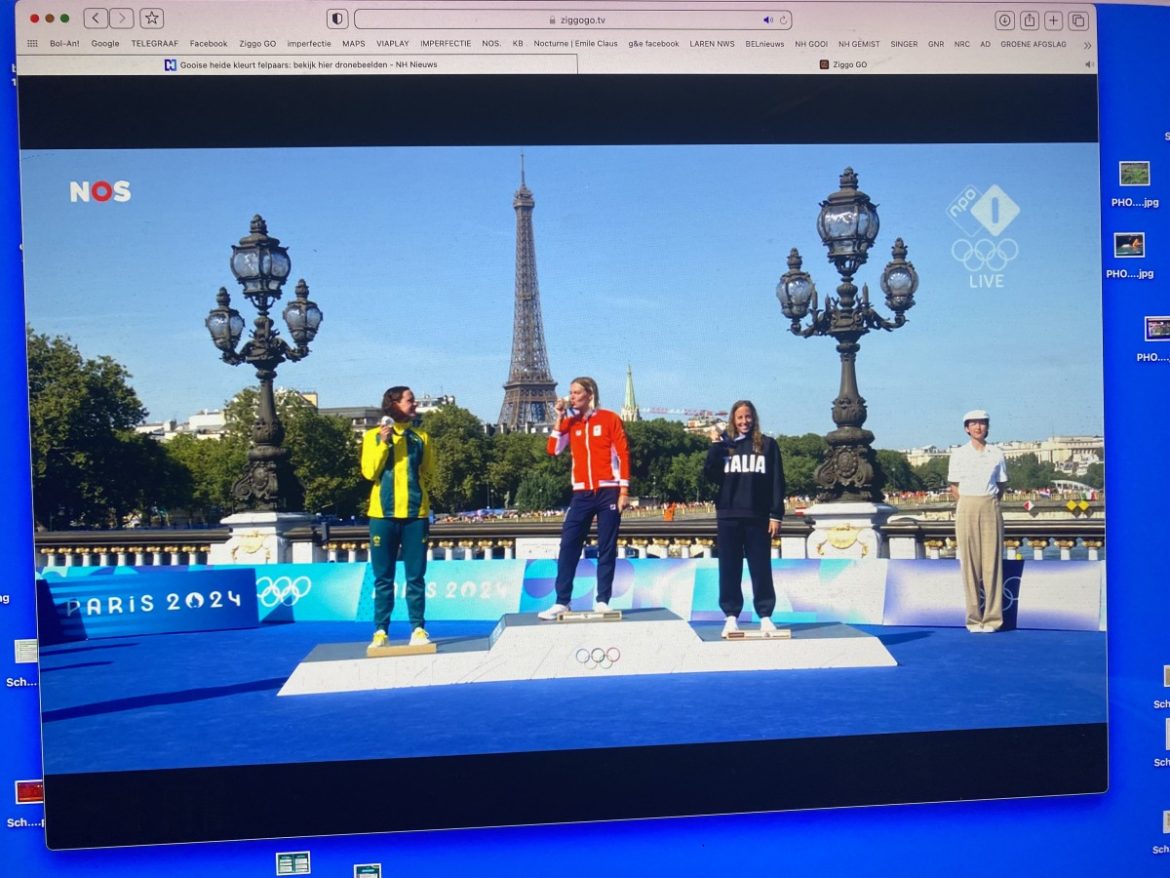 Openwaterzwemster Sharon van Rouwendaal opent de dag met Goud in de Seine