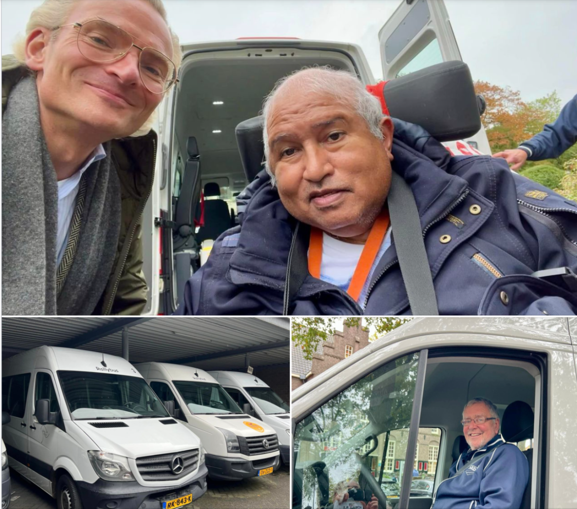 Burgemeester Nanning Mol rijdt mee met Stichting Rolstoelbus ‘t Gooi