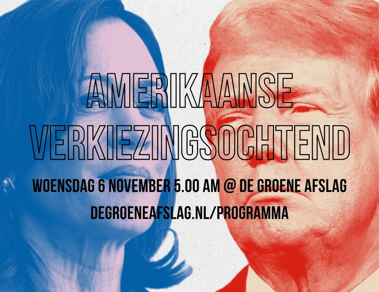 6 NOVEMBER | Amerikaanse Verkiezingsnacht bij De Groene Afslag