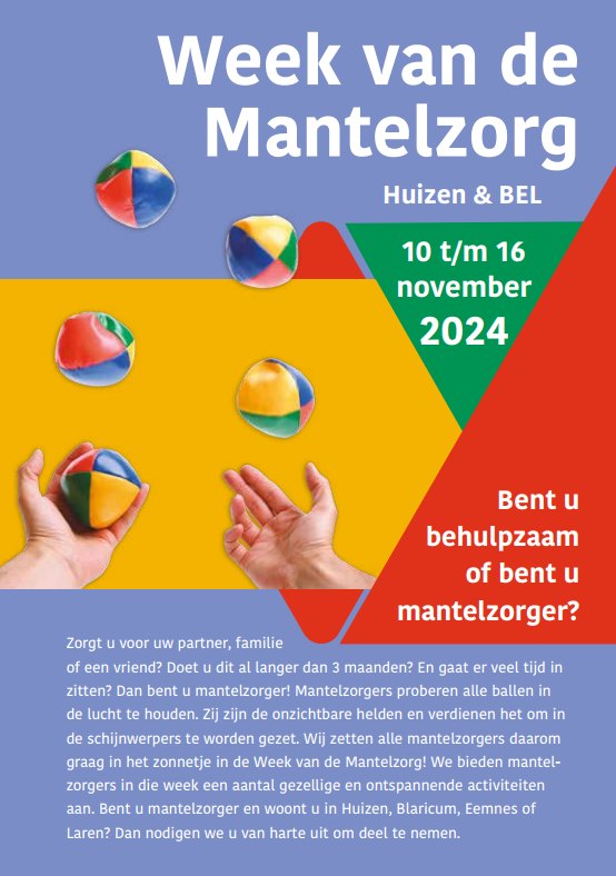 Week van de mantelzorg 10-14 nov.