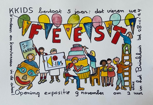 KKids stopt na 5 jaar met expositie in Brinkhuis.Burgemeester Nanning Mol opent vanmiddag de tentoonstelling.