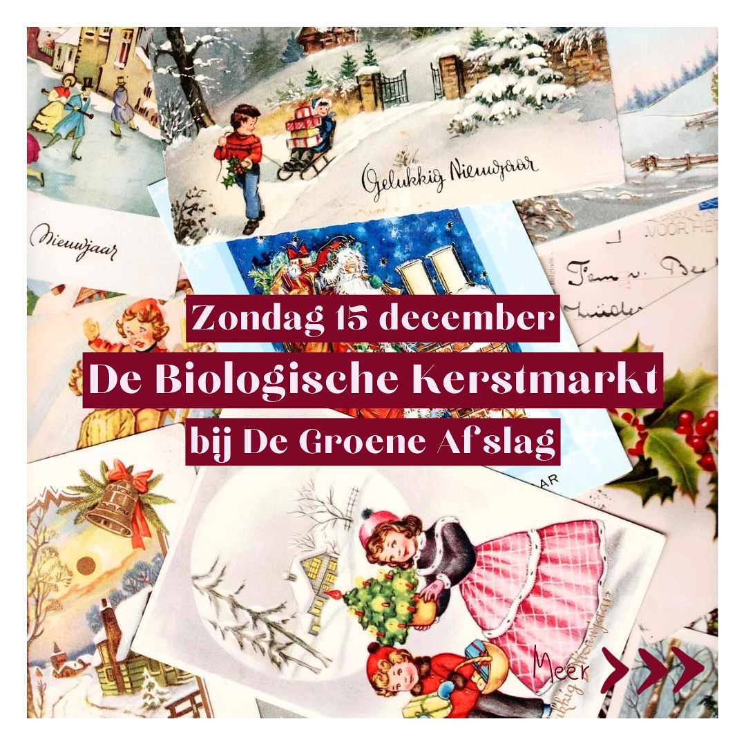 Zondag a.s. Biologische Kerstmarkt  op terrein De groene Afslag