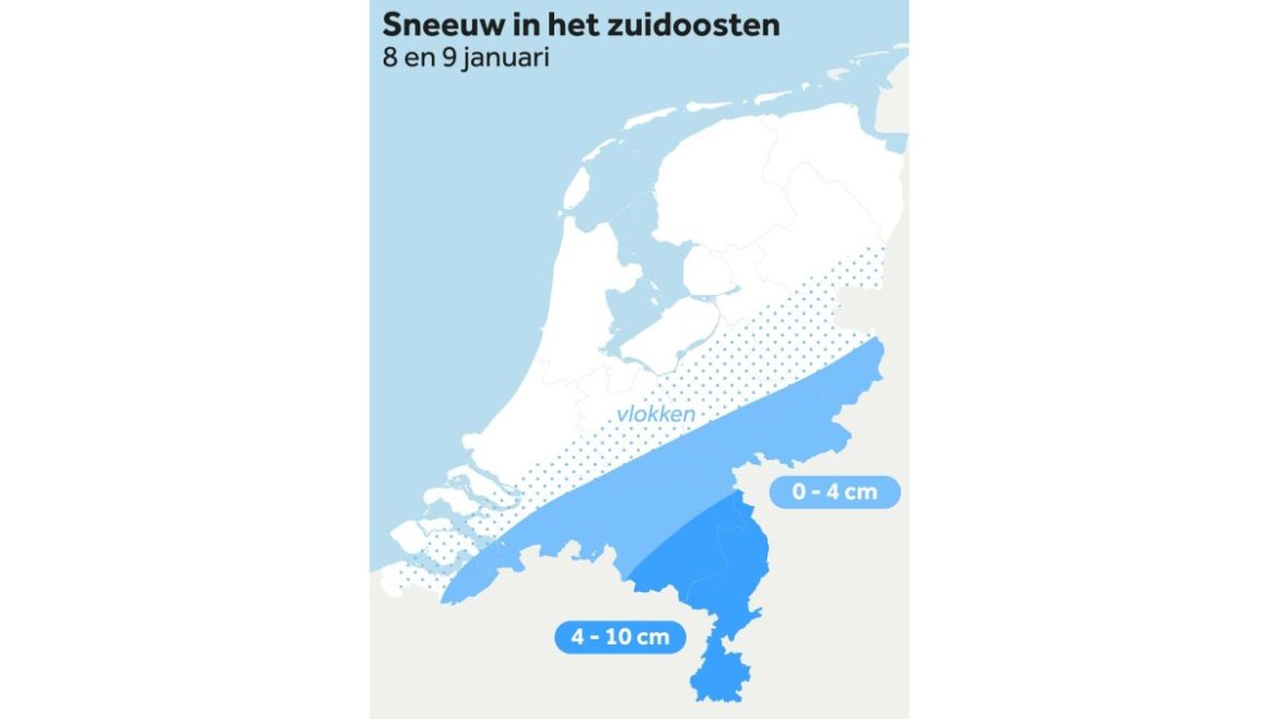 Het sneeuwt in het zuidoosten, relatief rustige ochtendspits