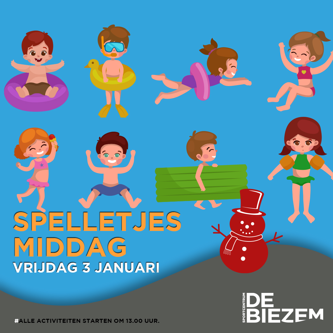 Vandaag: Spelletjesmiddag in Sportcentrum De Biezem