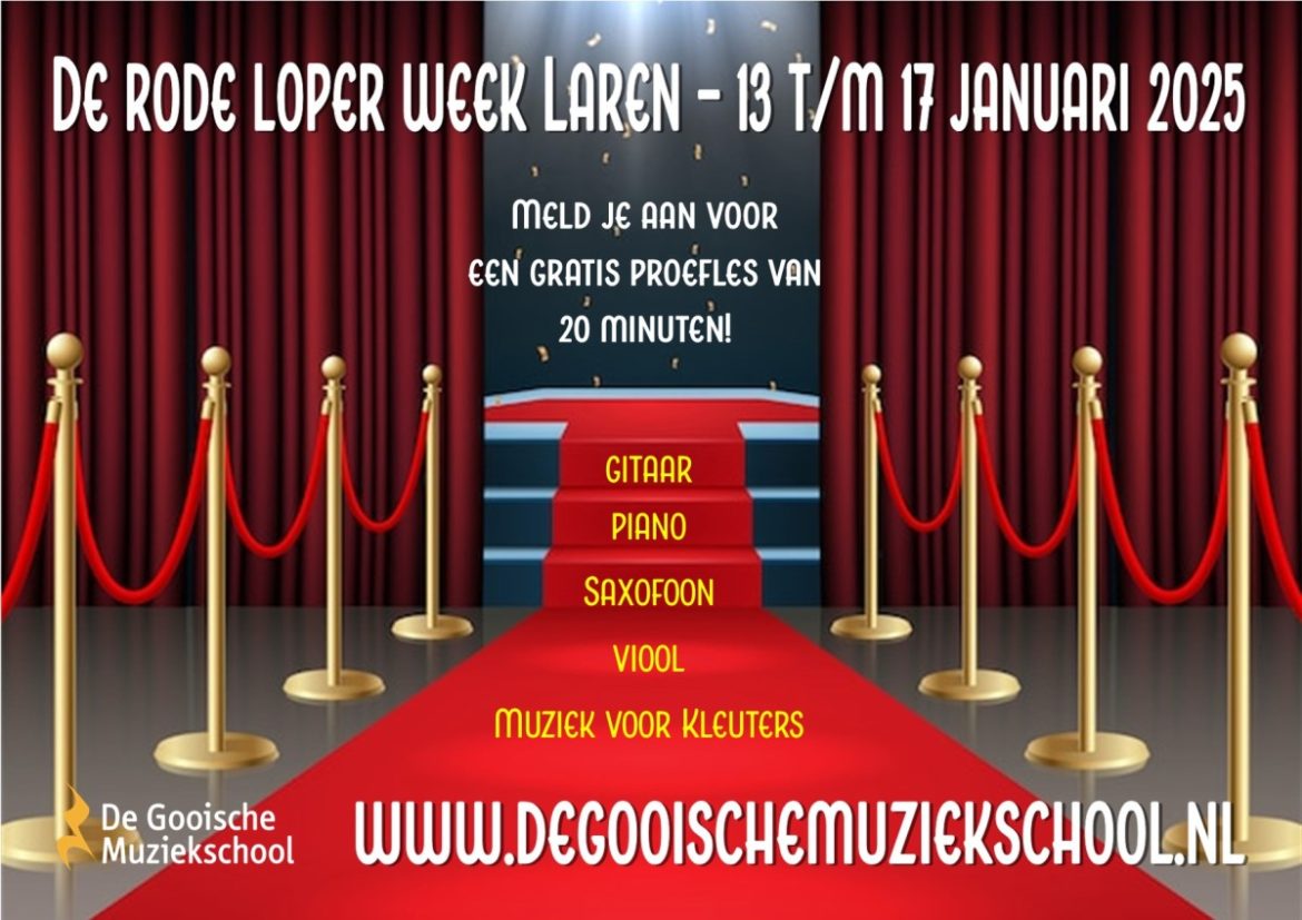 ‘Rode Loper dagen’ muziekschool in Laren