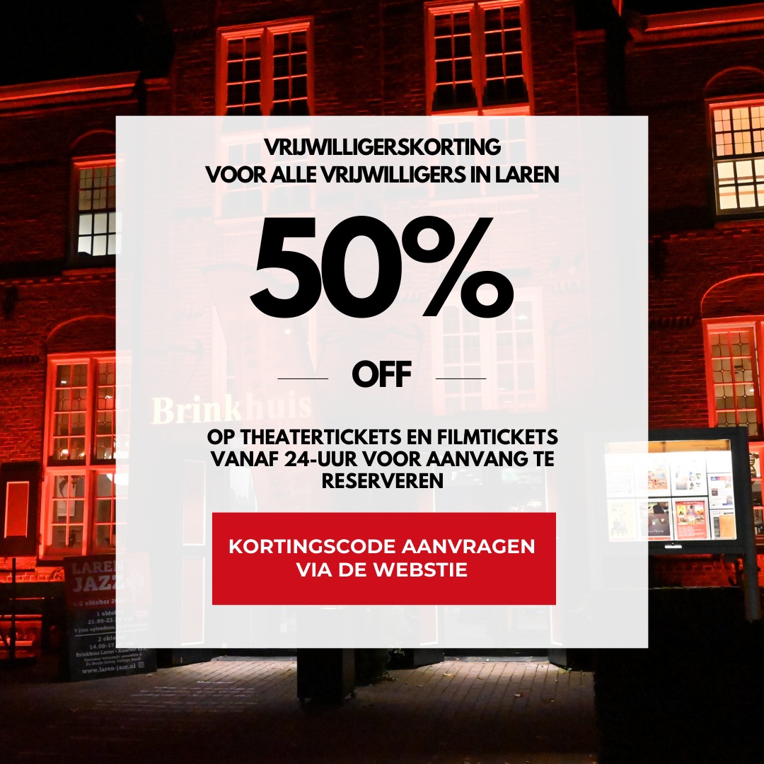 Ben je vrijwilliger? …50% korting!