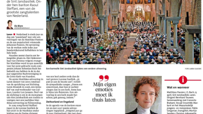 Gooi- en Eemlander : vooruitblik ‘Larense’ Matthäus Passion