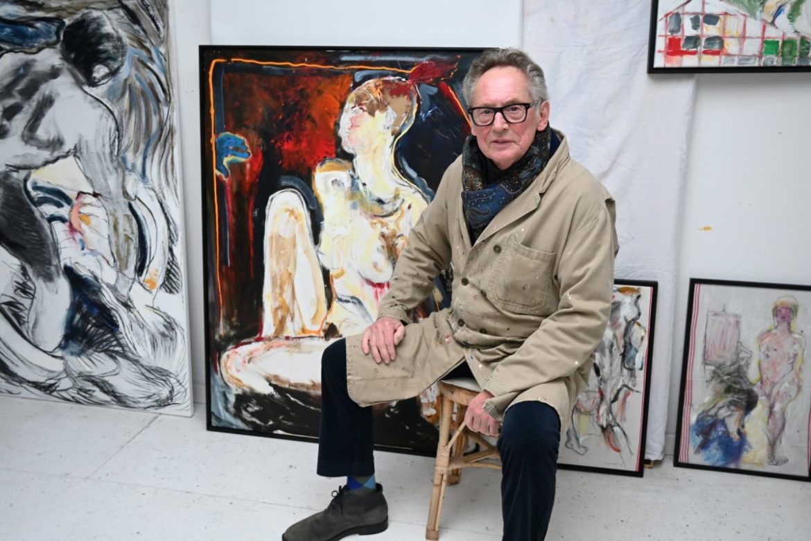 Kunstenaar Paul de Lussanet schenkt schilderij ’Sprong in het Nieuwe’ aan Laren