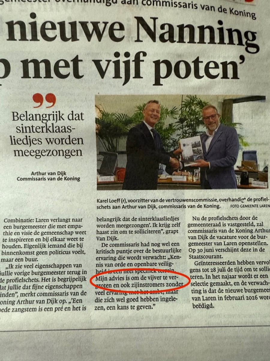 Bijzondere woordkeuze CDK Arthur van Dijk