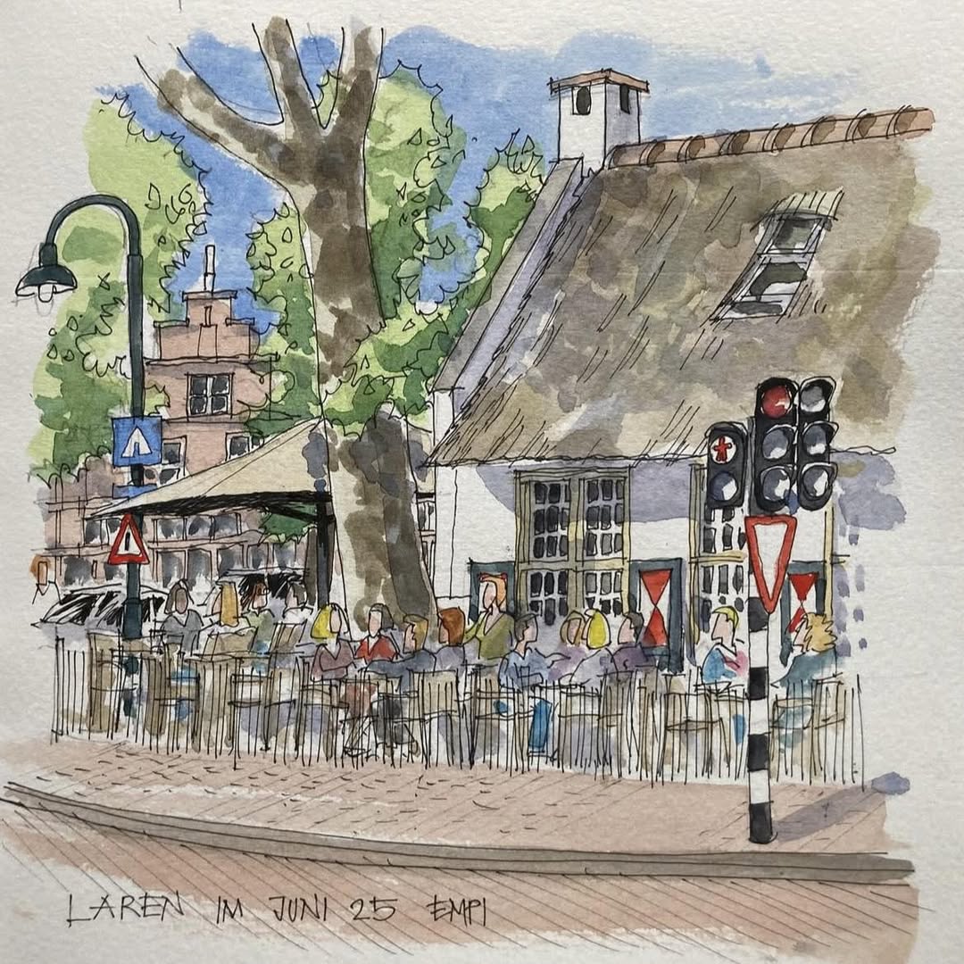 Fraaie prent over Laren