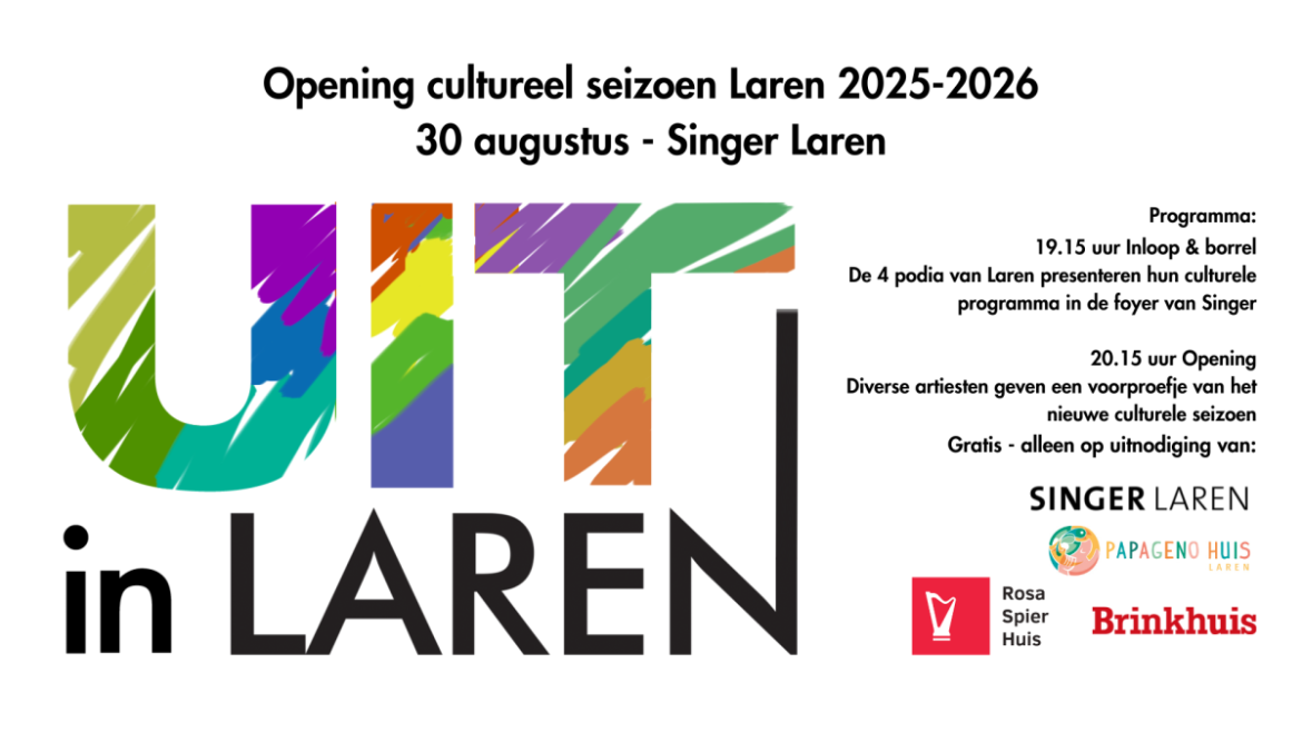 UIT in Laren – Opening cultureel seizoen 2025-2026