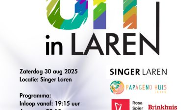 Vandaag: UIT in Laren – Opening cultureel seizoen 2025-2026. Mis dit niet!