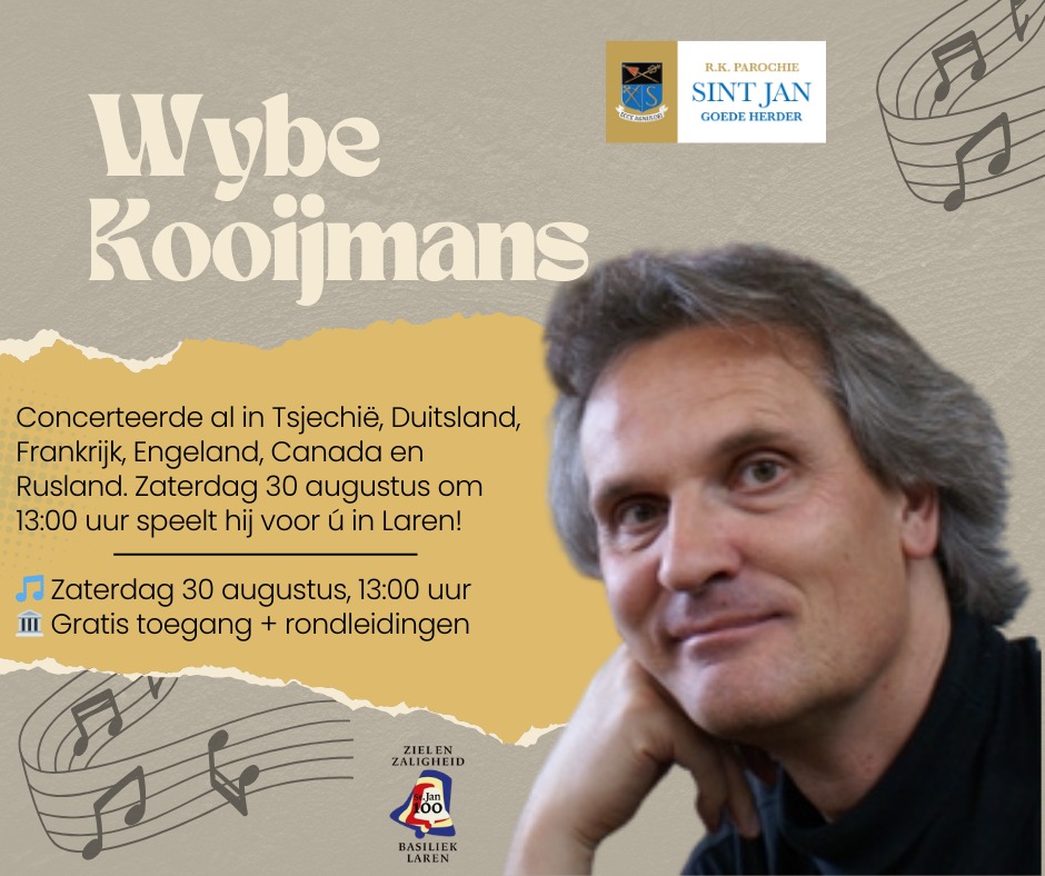 Vanmiddag Orgelconcert in basiliek