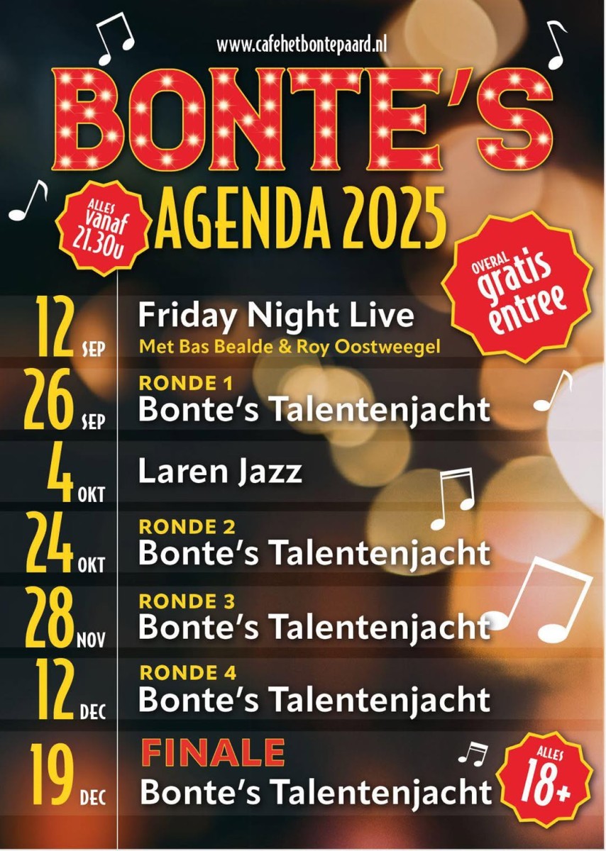 De eerste BonteNightLive van het seizoen!!!