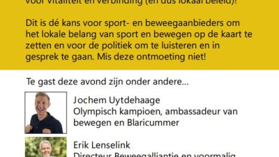 Inspiratiesessie Sport & Bewegen