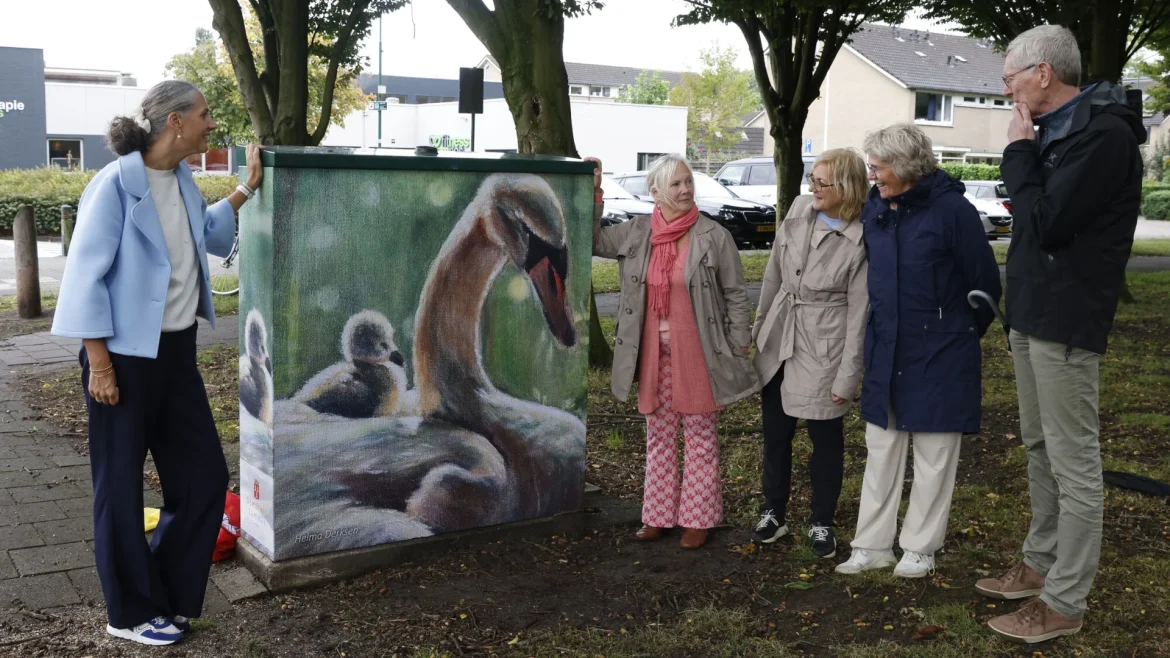 Eerste kunstwerk siert elektriciteitskastje in Eemnes