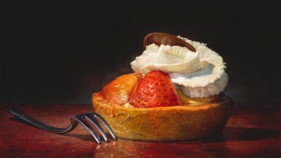 Paul van Ernich exposeert schilderijen van Bloemen en Gebak in de Johanneskerk te Laren