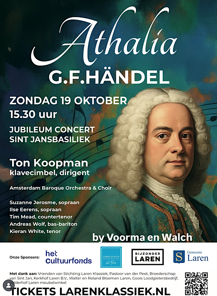 Kaartverkoop ‘Athalia’ begonnen. Bijzonder jubileumconcert  in 100-jarige basiliek op 19 oktober.