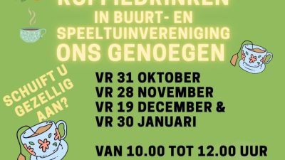 Samen koffiedrinken bij Ons Genoegen en plaatjes ruilen
