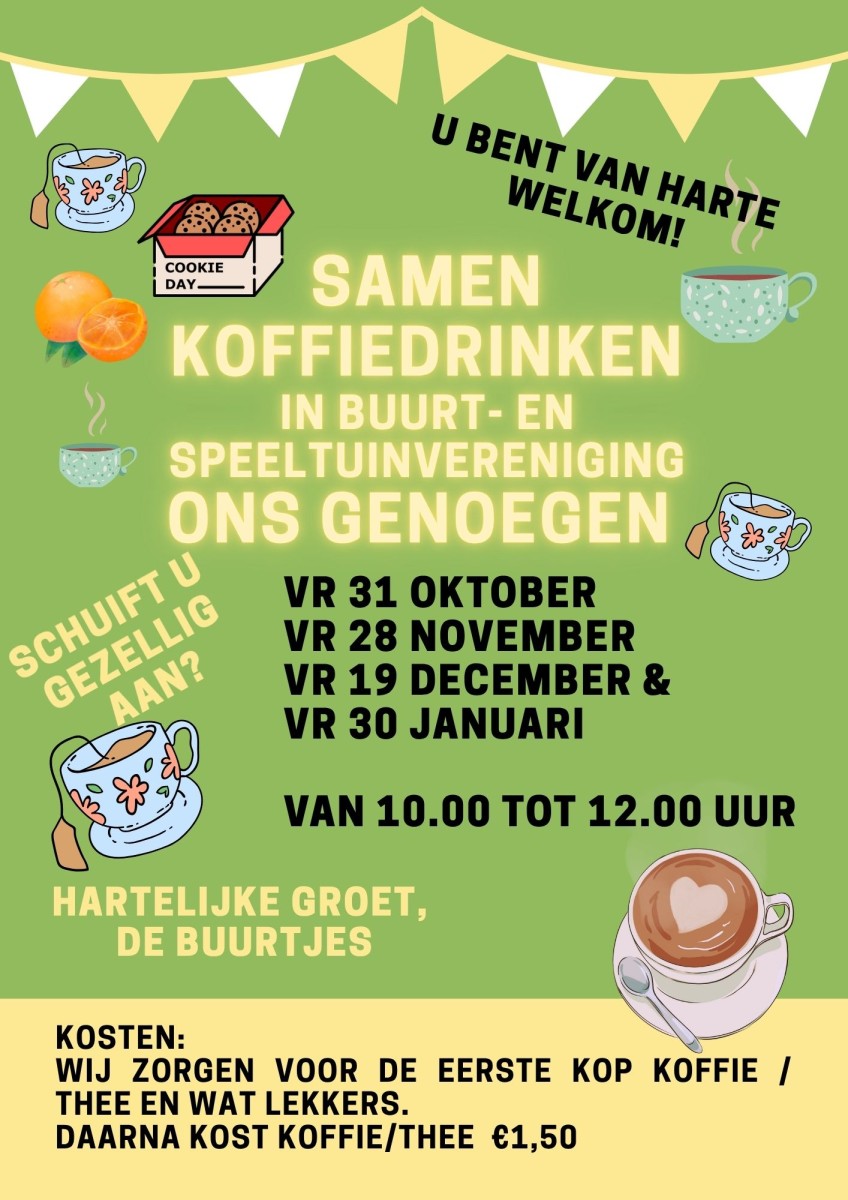 Samen koffiedrinken bij Ons Genoegen en plaatjes ruilen