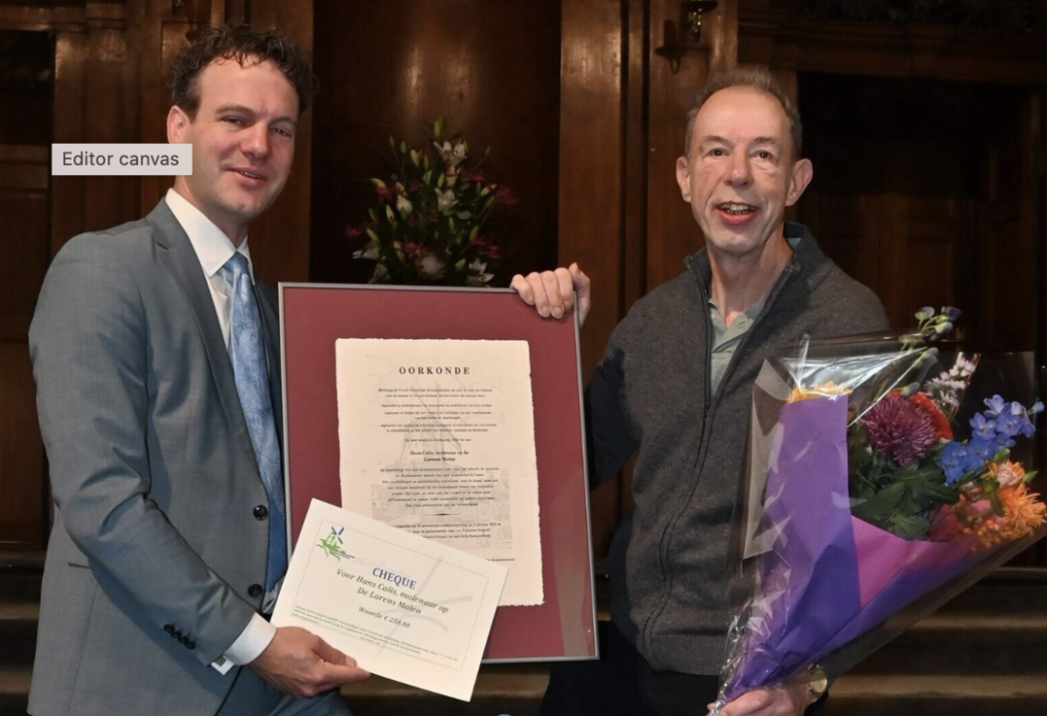 Laarder Hans Calis wint prestigieuze Molenprijs 2025: ’Ik was behoorlijk overdonderd’