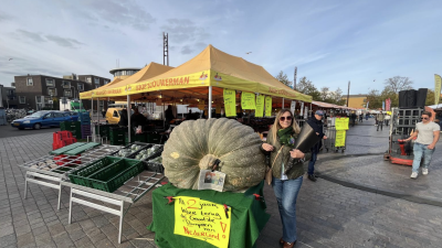 Larense Lisa met grootste pompoen van Nederland: 614 kilo!