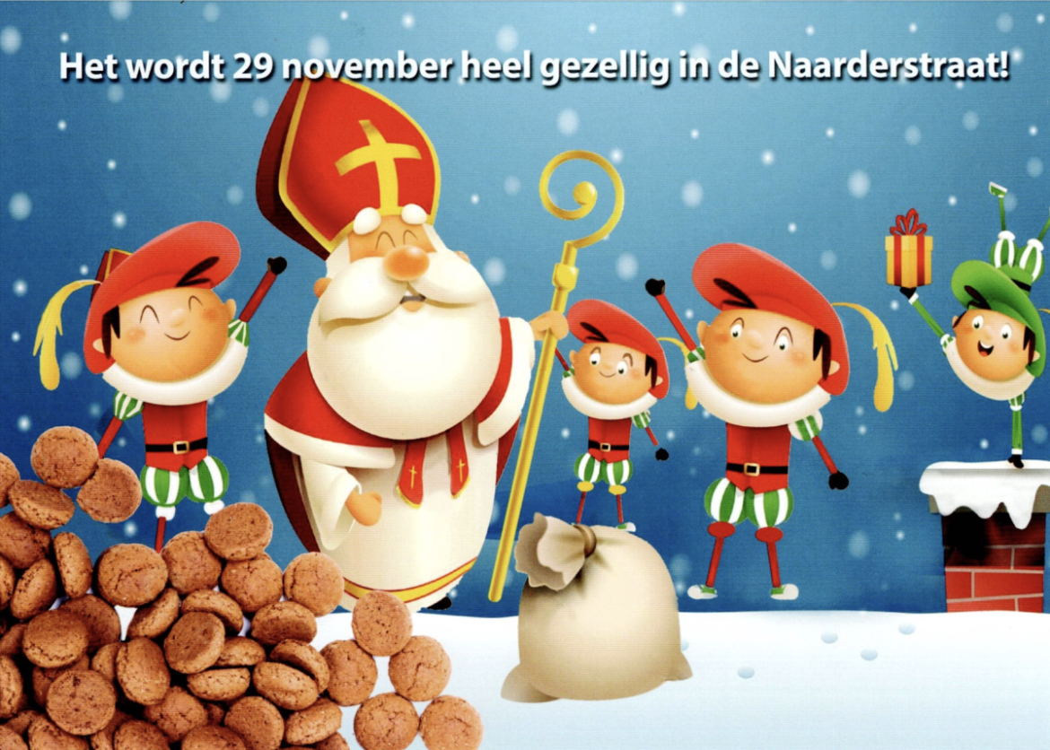 Sinterklaas komt vanmiddag naar de Naarderstraat. (13.30 -15.30 uur)