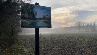 Prachtig weer deze Eerste Kerstdag, maar wel een gevoelstemperatuur van -13 door noordoosten wind