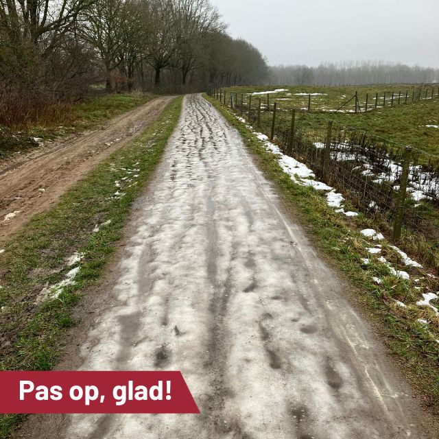 Het kan nog glad zijn in de natuur…