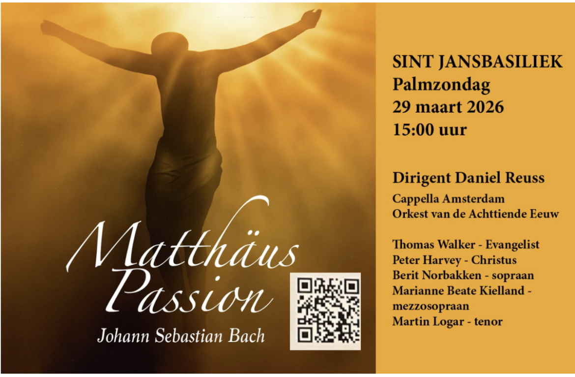 Kaartverkoop voor Matthäus Passion in Sint Jansbasiliek op Palmzondag 29 mrt. begonnen